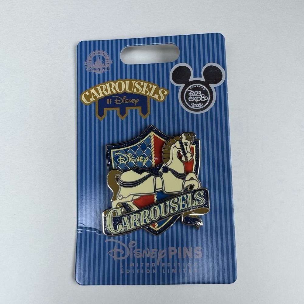 Disney D23 Expo 2022 LE750 Pin Carrousels Horses Pin Carousel new #2